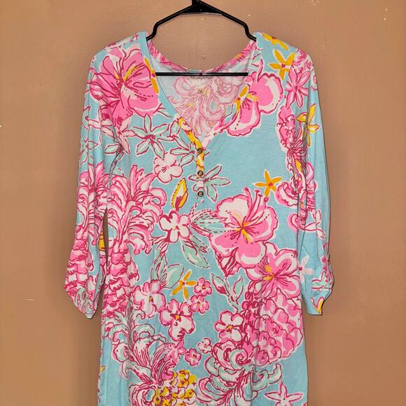 Lilly Pulitzer Palmetto Floral V-Neck Dress - Size Small - Picture 9 of 9